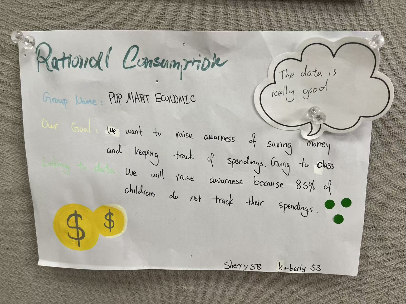 Pop Mart Economics / Rational Consumption — action poster with peer feedback