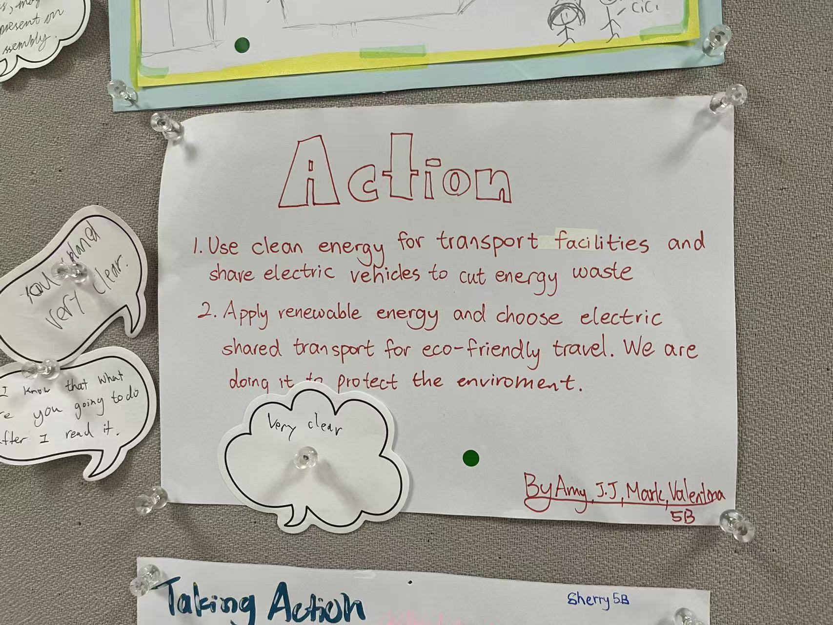 Sustainable Transportation — action poster with peer feedback