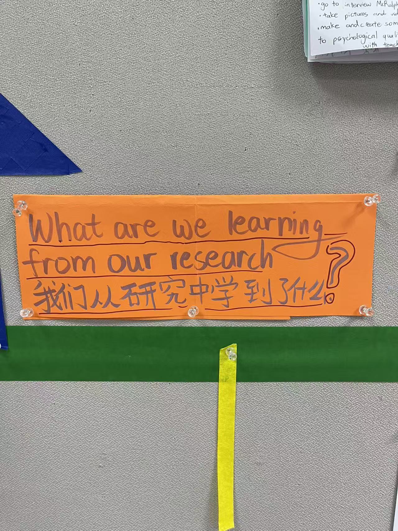 “What are we learning from our research?” — pulling findings together.